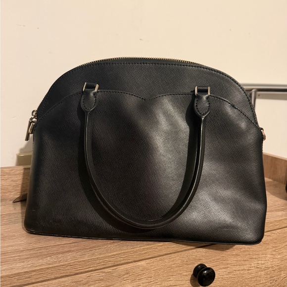 kate spade Black Leather Dome Satchel with Detachable Strap - Picture 5 of 8